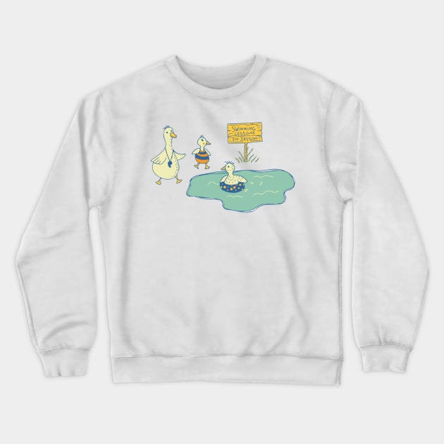 Swimming Lessons Crewneck Sweatshirt by Jacqueline Hurd